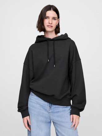 Gruba bluza z kapturem z materiału frotté, oversize