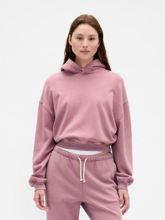 Gruba bluza z kapturem z materiału frotté, oversize