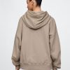 Gruba bluza z kapturem z materiału frotté, oversize