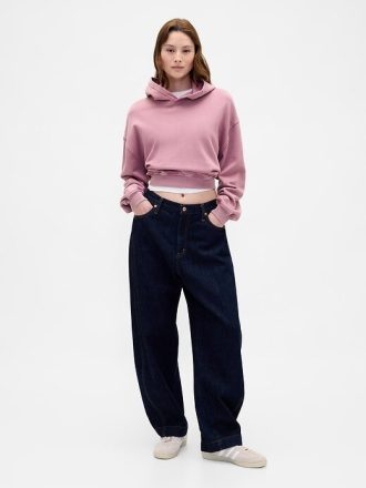 Gruba bluza z kapturem z materiału frotté, oversize