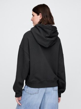 Gruba bluza z kapturem z materiału frotté, oversize