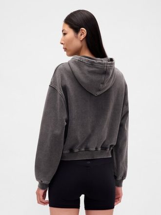 Gruba bluza z kapturem z materiału frotté, oversize