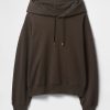 Gruba bluza z kapturem z materiału frotté, oversize