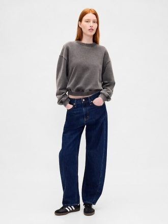 Gruba bluza z materiału frotté, oversize