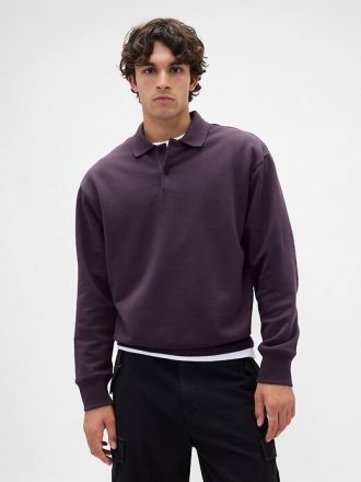 Gruba, oversize’owa bluza polo