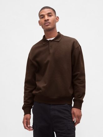 Gruba, oversize’owa bluza polo