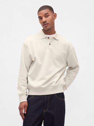 Gruba, oversize’owa bluza polo