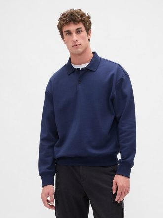 Gruba, oversize’owa bluza polo