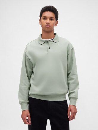 Gruba, oversize’owa bluza polo
