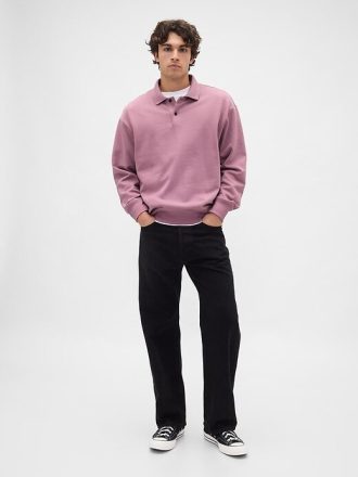 Gruba, oversize’owa bluza polo