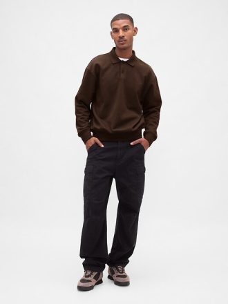 Gruba, oversize’owa bluza polo