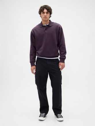 Gruba, oversize’owa bluza polo