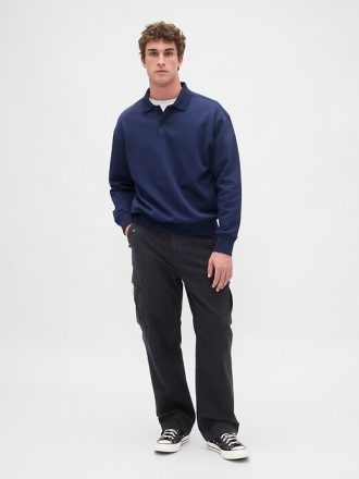 Gruba, oversize’owa bluza polo