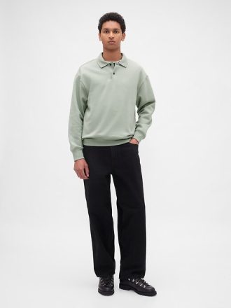 Gruba, oversize’owa bluza polo