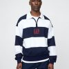 Gruby sweter z logo w paski Gruby sweter z logo w paski