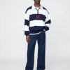 Gruby sweter z logo w paski Gruby sweter z logo w paski
