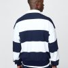 Gruby sweter z logo w paski Gruby sweter z logo w paski