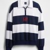 Gruby sweter z logo w paski Gruby sweter z logo w paski