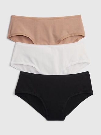 Hipsterki z organicznej bawełny stretch (opakowanie 3 szt.)