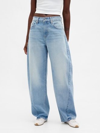 Jeansy Baggy Barrel z wysokim stanem