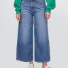 Jeansy Baggy Crop UltraSoft ze średnim stanem