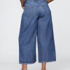 Jeansy Baggy Crop UltraSoft ze średnim stanem