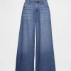 Jeansy Baggy Crop UltraSoft ze średnim stanem