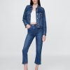 Jeansy Capri z wysokim stanem