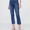 Jeansy Capri z wysokim stanem