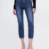 Jeansy Capri z wysokim stanem