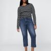 Jeansy Capri z wysokim stanem