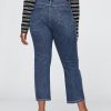 Jeansy Capri z wysokim stanem