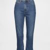 Jeansy Capri z wysokim stanem