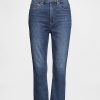 Jeansy Capri z wysokim stanem