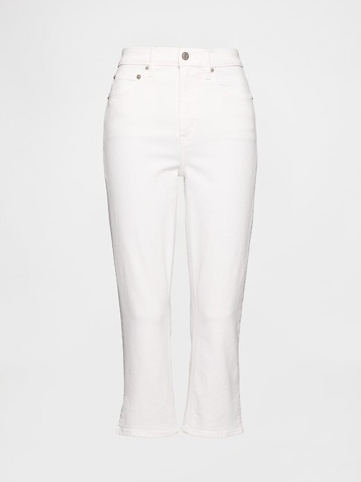 Jeansy Capri z wysokim stanem Jeansy Capri z wysokim stanem