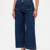Jeansy Curvy High Rise Stride z szerokimi nogawkami i kostkami
