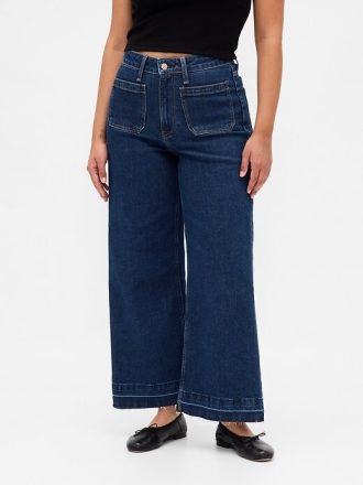 Jeansy Curvy High Rise Stride z szerokimi nogawkami i kostkami