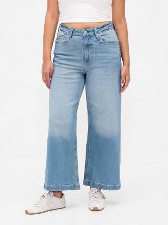Jeansy Curvy High Step z szerokimi nogawkami i kostkami