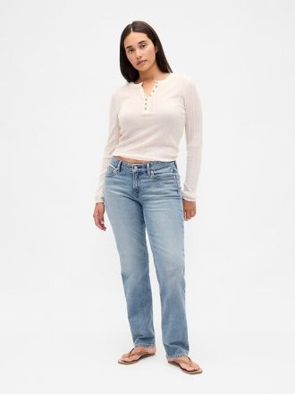 Jeansy Curvy Low Rise z lat 90., obcisłe, proste
