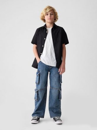 Jeansy dziecięce Double Cargo Baggy