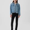 Jeansy dziecięce o średnim stanie i obcisłych nogawkach