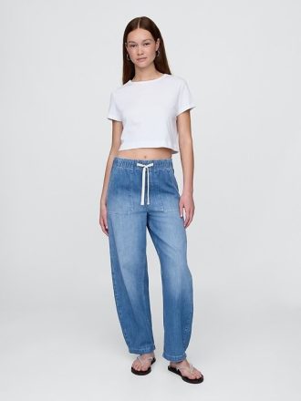 Jeansy Easy Barrel z wysokim stanem