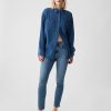 Jeansy True Skinny o średnim stanie
