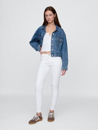 Jeansy True Skinny o średnim stanie