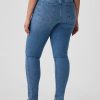 Jeansy True Skinny o średnim stanie