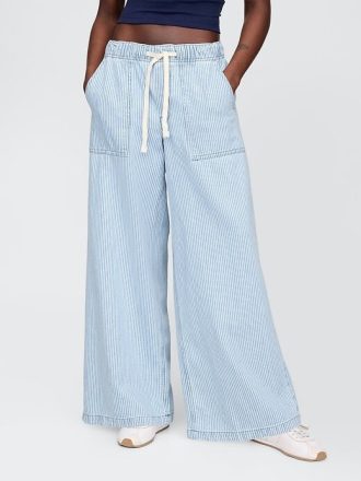 Jeansy typu easy baggy ze średnim stanem