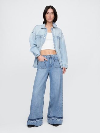Jeansy UltraSoft Baggy o średnim stanie