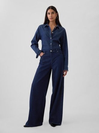 Jeansy UltraSoft Baggy o średnim stanie