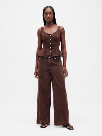 Jeansy UltraSoft Baggy o średnim stanie