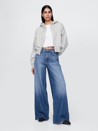 Jeansy UltraSoft Baggy o średnim stanie